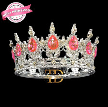 KRUNA MISS - Plastik - Srebro Roza